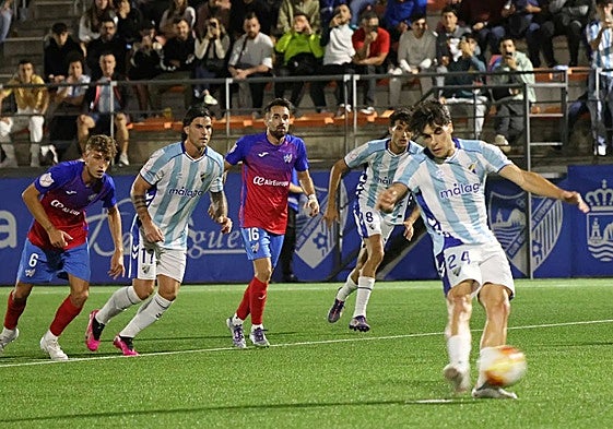 Julen Lobete converted an early penalty to give Malaga the lead.