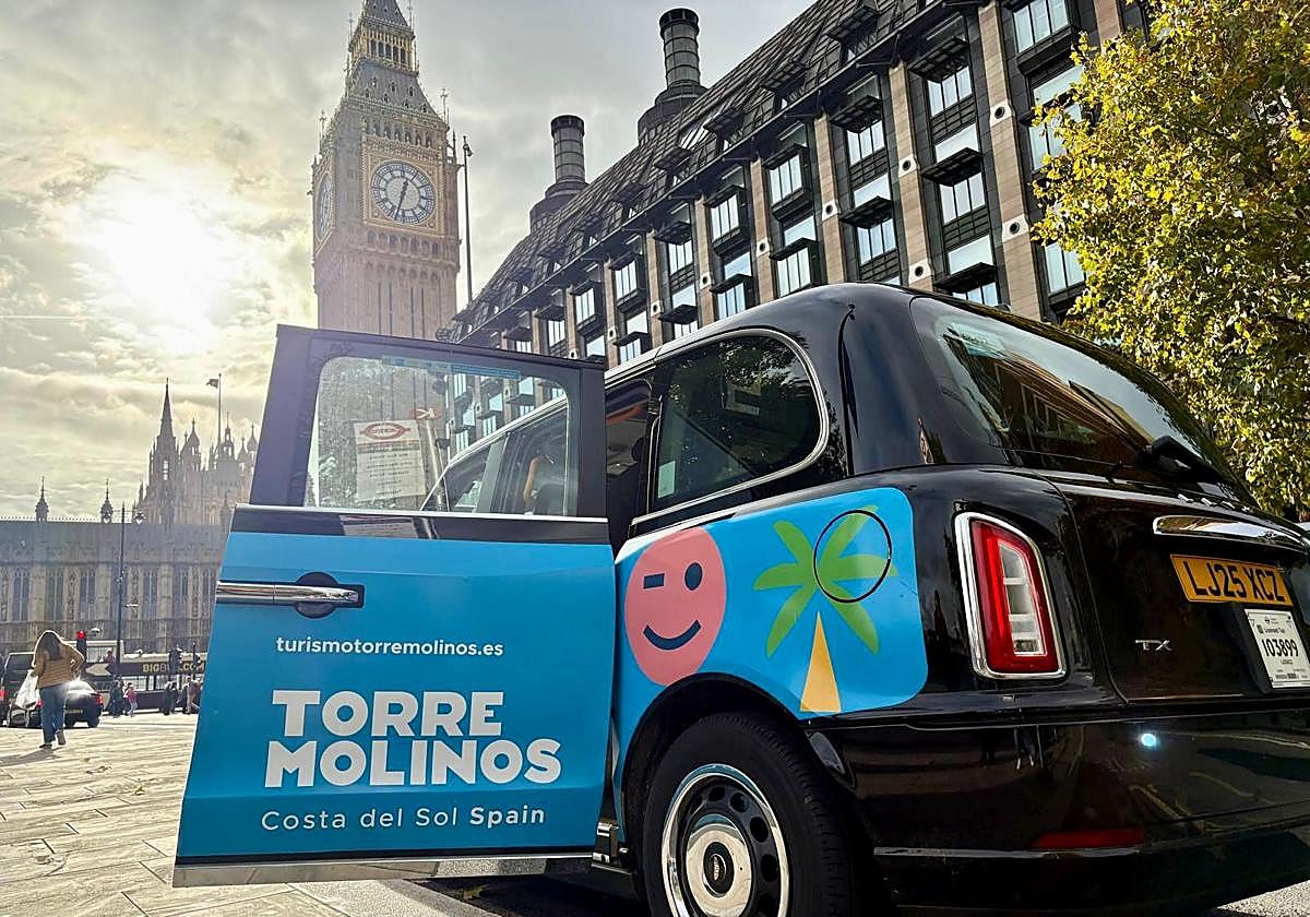 Torremolinos advert in London during the town's participation at the WTM.