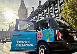 Torremolinos advert in London during the town's participation at the WTM.