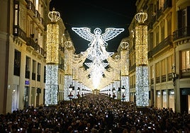 Christmas angels decorated Calle Larios last year.