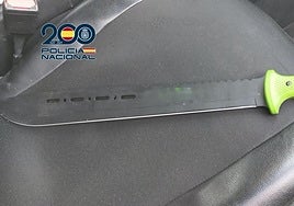 The detainee's machete.