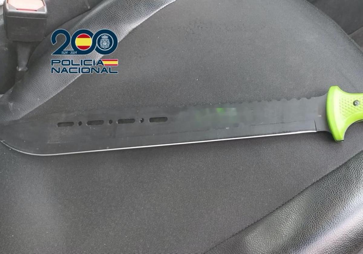 The detainee's machete.