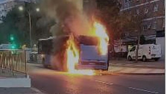 Firefighters tackle blaze on bus carrying passengers in capital of Costa del Sol