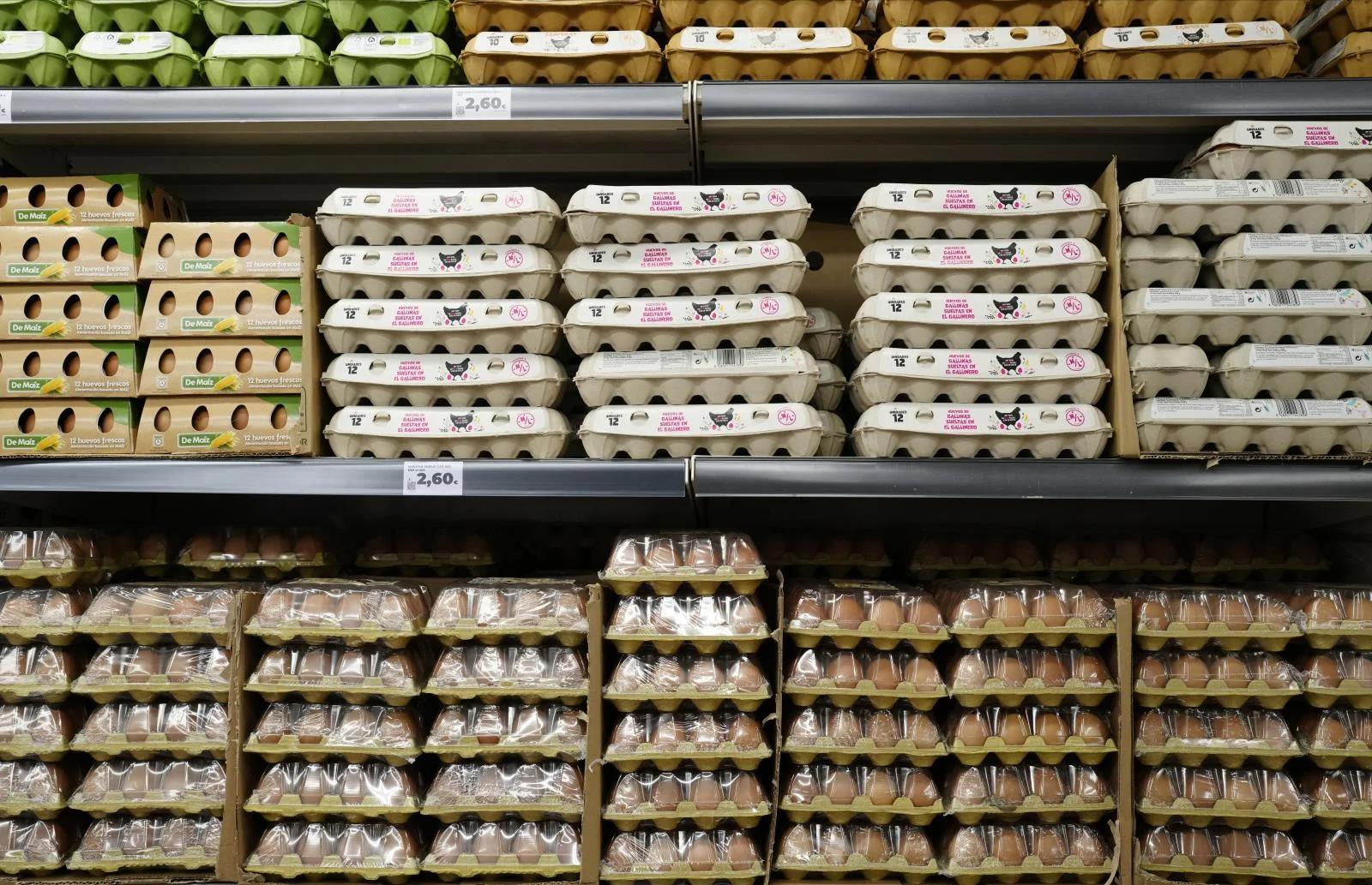 Eggs sold in a supermarket.