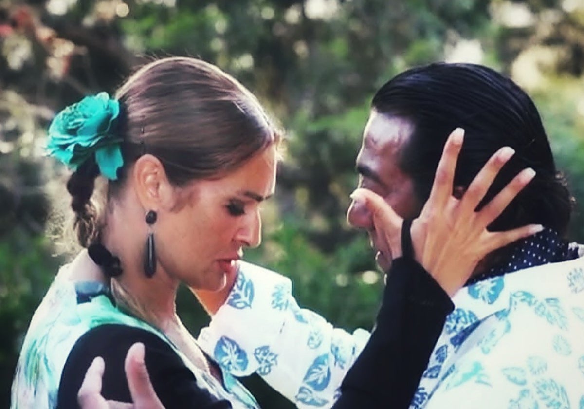 Francesca Girone with her partner Rafael 'El Cable'.