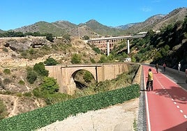 An idea of what the bike lane will look like once completed.