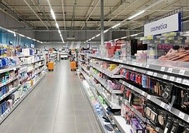 Interior of a shop of the Dutch chain Action.