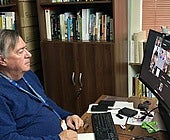 Clive Finlayson during the virtual meeting.