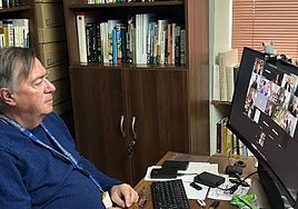 Clive Finlayson during the virtual meeting.