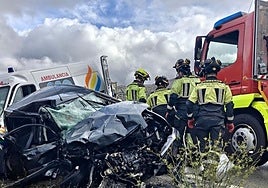 Vehicles involved in the accident.