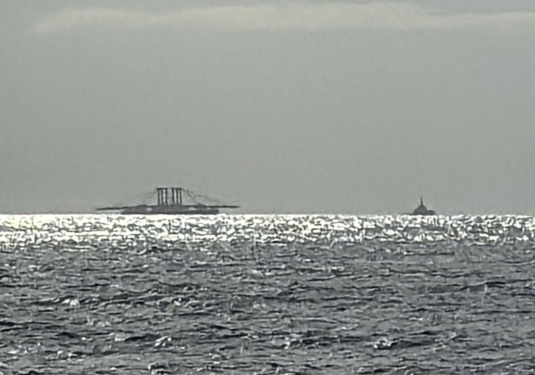 What is the strange vessel that has been spotted from several resorts along the Costa del Sol?