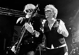 Tim and Richard Butler on stage in Malaga on Tuesday.