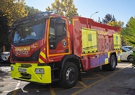The new water-tender fire engine in Benalmádena.