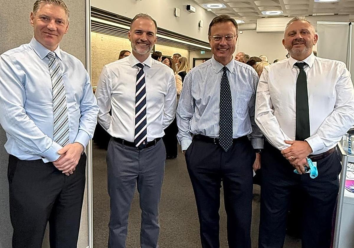 Attendees of the conference with Comissioner of Gibraltar Police, Owain Richards, second left.