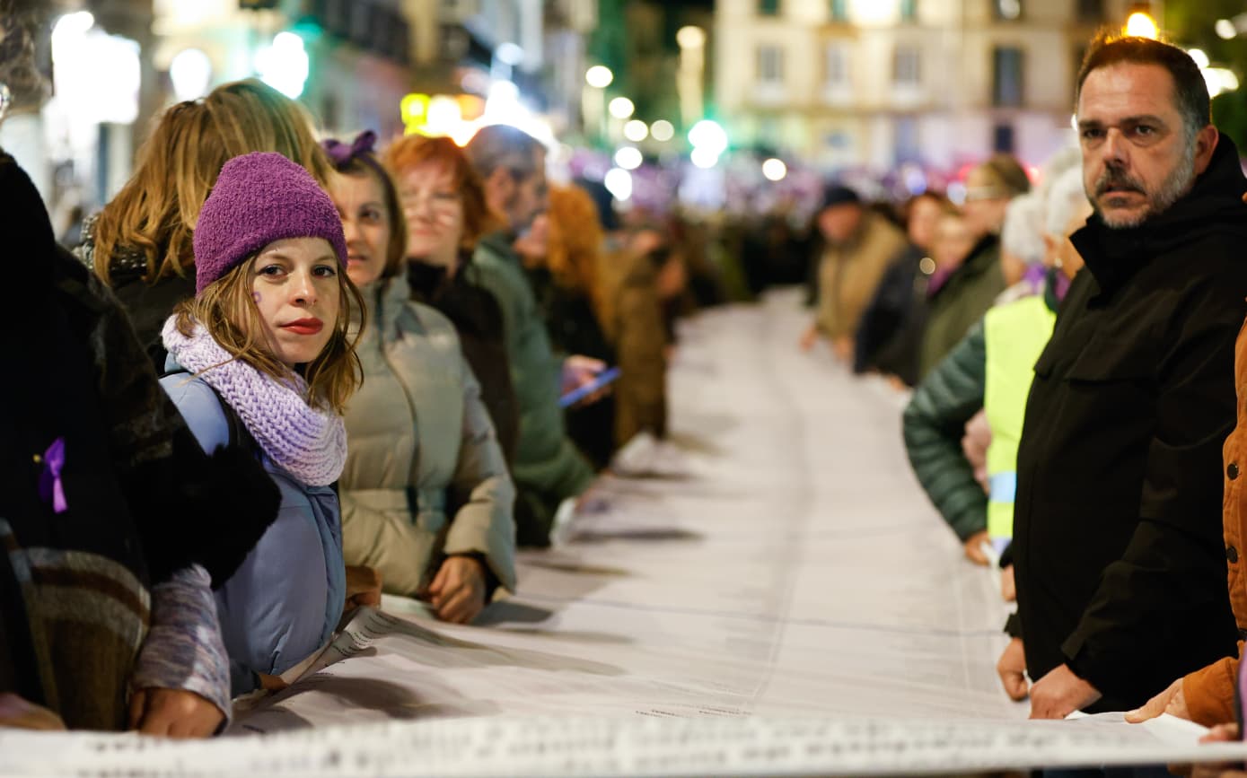 Thousands of people march through Malaga in protest against gender violence, in pictures