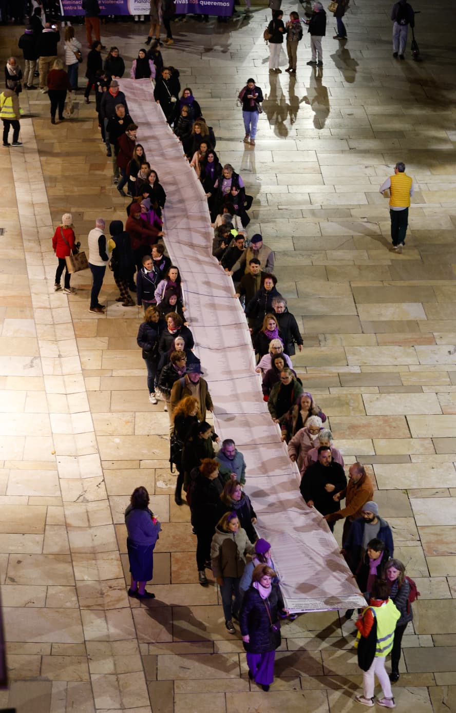 Thousands of people march through Malaga in protest against gender violence, in pictures
