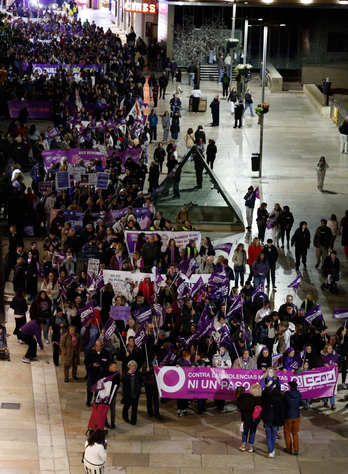 Thousands of people march through Malaga in protest against gender violence, in pictures