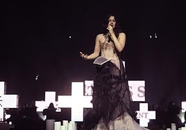 Rosalía performing earlier this month In Valencia.
