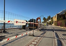 Work begins on the foundations prior to the installation of the structures.