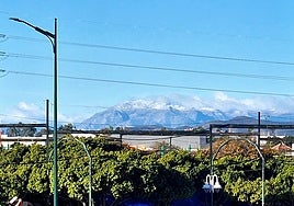 Snowy aspect of the peaks of the Sierra de las Nieves.
