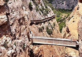 The bridge on the last section of the path.