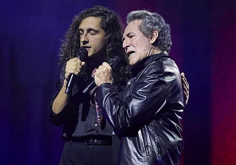 Arge Bogota and Miguel Rios perform on stage during the Latin GRAMMY in Seville