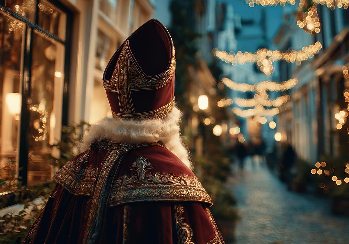 Sinterklaas in Malaga (collage).