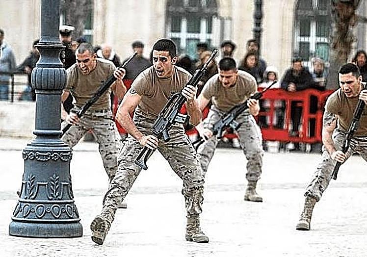 A recent display of Marine Corps trainees.