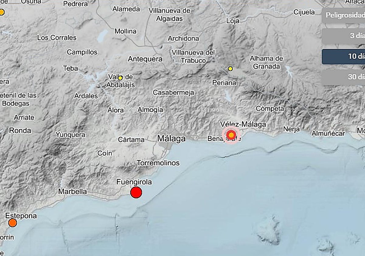The epicentre of Wednesday's earthquake was the village of Iznate in Malaga province's Axarquía