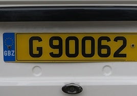 The old style number plate.