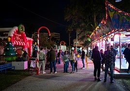 The festive space is installed in the gardens of the Picasso cultural centre.