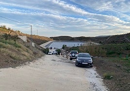 Reclaimed water storage pool at La Crujía in Vélez-Málaga.