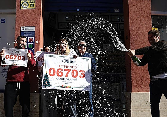 The lottery office on Calle Duque de Rivas in Malaga.