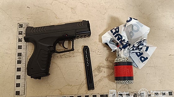 A man walking his dog in Malaga is shot and a pellet is embedded in his cheek