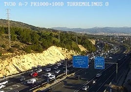Photo of the traffic jam at 9.30am, captured by the traffic authority's camera.