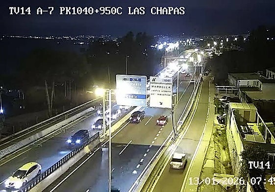 Photo of the traffic jam that formed after the incident in the early hours of Tuesday morning.