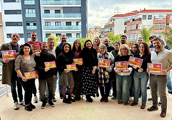 Margarita del Cid (c) with the winners of the tapas route awards.