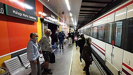 Local Cercanías train service suspended after man throws himself onto the tracks at Malaga station
