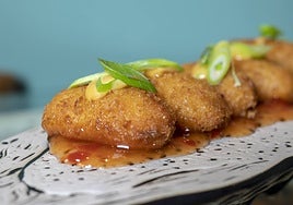 Sushita's red prawn croquettes.