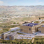 Computer image of the IMEC building