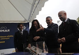 The ceremony to lay the first stone for the new VPO houses.