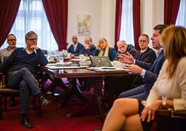 The Gibraltar Cabinet during one of the meetings.