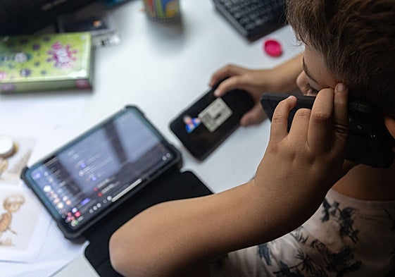 Just another minor on his mobile.