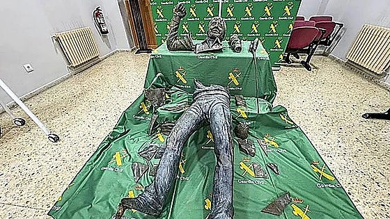 Stolen Severiano Ballesteros statue found cut into pieces in Cantabria