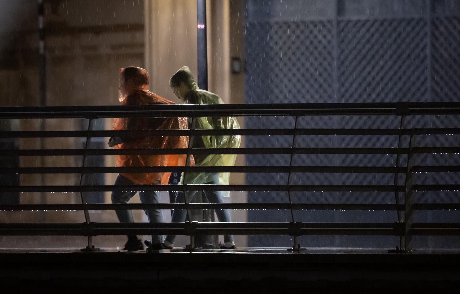 Rain in Malaga city.