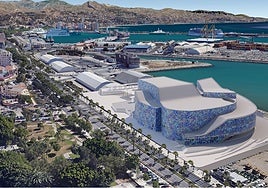 Visualisation of the Malaga Opera House at the San Andrés port.