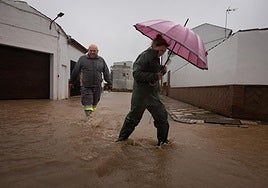 Flooded streets in Malaga province town on 4 February.