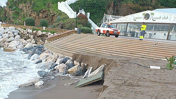 Torremolinos storm damage: Trees and lampposts toppled as gale battered coast