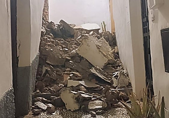 Landslide in Calle Aljibe del Trillo, Albaicín