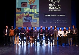 Photo from the presentation of the 29th Malaga Film Festival's programme.